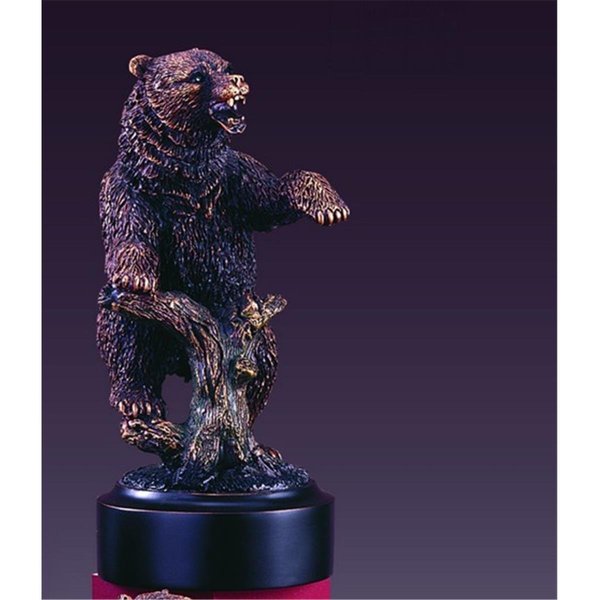 Marian Imports Marian Imports F13074 Bear Bronze Plated Resin Sculpture - 3.5 x 4 x 7.5 in. 13074